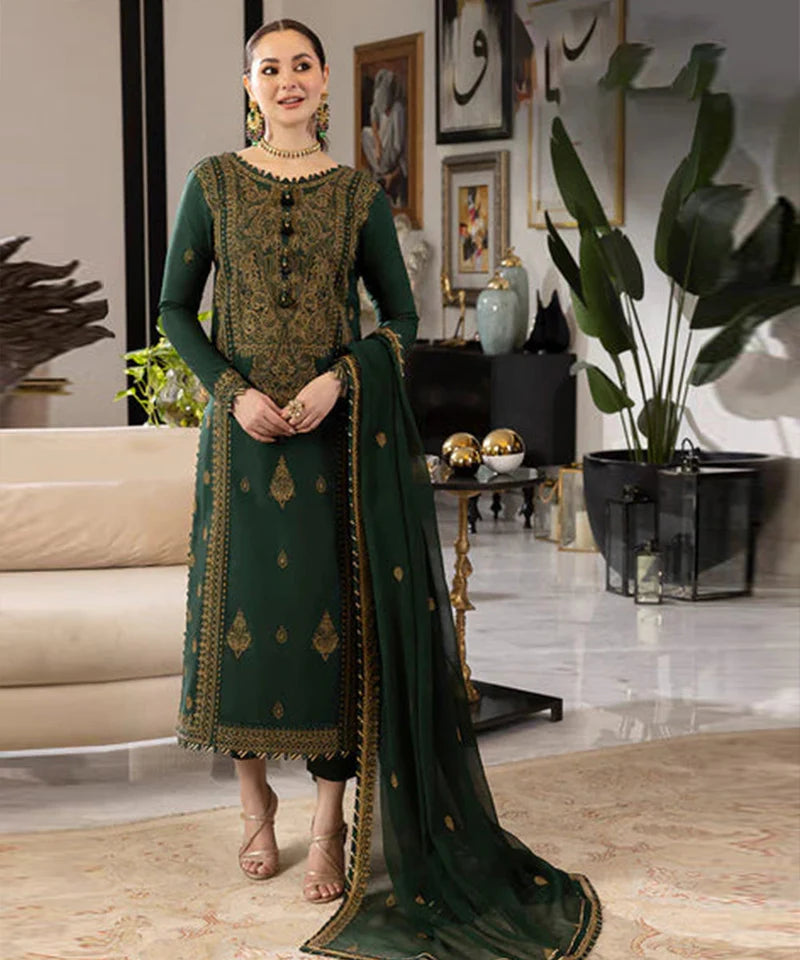 Unstitched 3PCS Asim Jofa Chiffon Suit