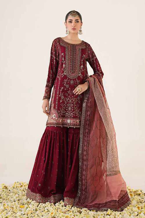 Maria B Unstitched 3 PIece Luxury Embroidered Wedding Dress